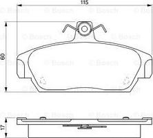 BOSCH 0 986 424 092 - Тормозные колодки, дисковые, комплект unicars.by