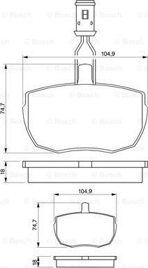 BOSCH 0 986 424 044 - Тормозные колодки, дисковые, комплект unicars.by