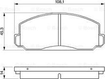 BOSCH 0 986 424 055 - Тормозные колодки, дисковые, комплект unicars.by