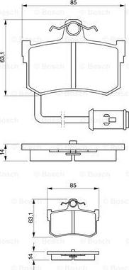 BOSCH 0 986 424 013 - Тормозные колодки, дисковые, комплект unicars.by