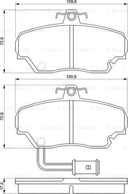 BOSCH 0 986 424 012 - Тормозные колодки, дисковые, комплект unicars.by