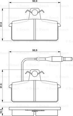 BOSCH 0 986 424 081 - Тормозные колодки, дисковые, комплект unicars.by