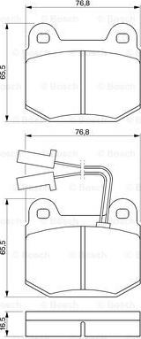 BOSCH 0 986 424 029 - Тормозные колодки, дисковые, комплект unicars.by