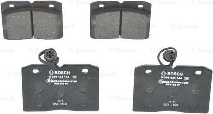 BOSCH 0 986 424 144 - Тормозные колодки, дисковые, комплект unicars.by