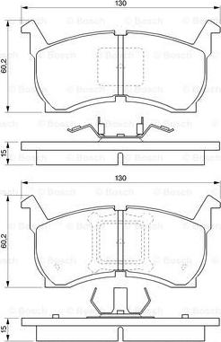 BOSCH 0 986 424 142 - Тормозные колодки, дисковые, комплект unicars.by