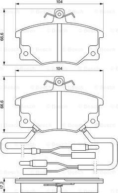 BOSCH 0 986 424 100 - Тормозные колодки, дисковые, комплект unicars.by