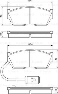 BOSCH 0 986 424 110 - Тормозные колодки, дисковые, комплект unicars.by