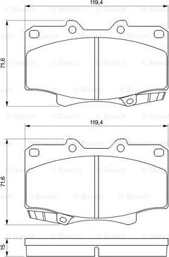 BOSCH 0 986 424 134 - Тормозные колодки, дисковые, комплект unicars.by