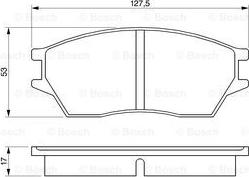 BOSCH 0 986 424 136 - Тормозные колодки, дисковые, комплект unicars.by