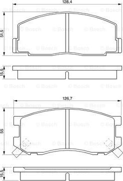 BOSCH 0 986 424 133 - Тормозные колодки, дисковые, комплект unicars.by