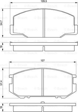 BOSCH 0 986 424 137 - Тормозные колодки, дисковые, комплект unicars.by