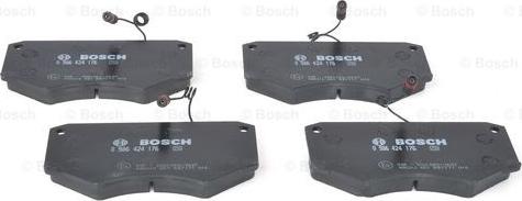 BOSCH 0 986 424 176 - Тормозные колодки, дисковые, комплект unicars.by