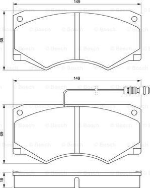 BOSCH 0 986 424 176 - Тормозные колодки, дисковые, комплект unicars.by