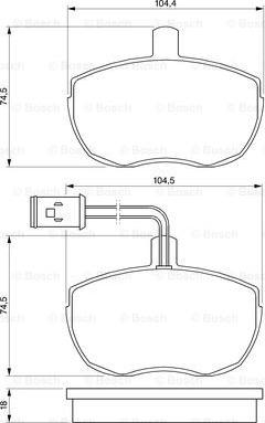 BOSCH 0 986 424 172 - Тормозные колодки, дисковые, комплект unicars.by