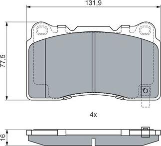 BOSCH 0 986 424 852 - Тормозные колодки, дисковые, комплект unicars.by