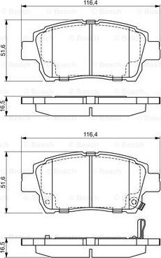 BOSCH 0 986 424 803 - Тормозные колодки, дисковые, комплект unicars.by