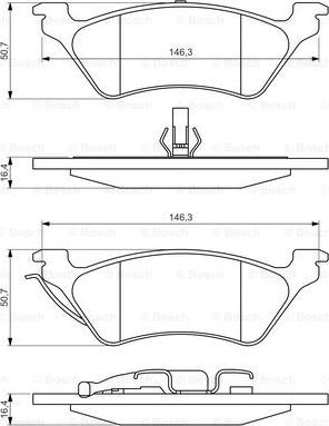 BOSCH 0 986 424 816 - Тормозные колодки, дисковые, комплект unicars.by