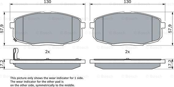 BOSCH 0 986 424 811 - Тормозные колодки, дисковые, комплект unicars.by