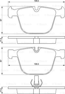 BOSCH 0 986 424 812 - Тормозные колодки, дисковые, комплект unicars.by