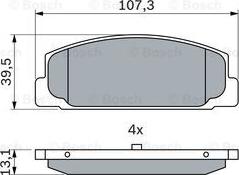 BOSCH 0 986 424 817 - Тормозные колодки, дисковые, комплект unicars.by