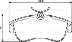 BOSCH 0 986 424 826 - Тормозные колодки, дисковые, комплект unicars.by