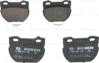 BOSCH 0 986 424 827 - Тормозные колодки, дисковые, комплект unicars.by