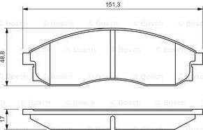 BOSCH 0 986 424 340 - Тормозные колодки, дисковые, комплект unicars.by