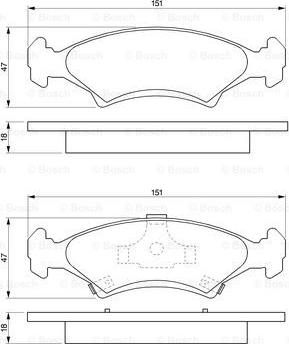 BOSCH 0 986 424 348 - Тормозные колодки, дисковые, комплект unicars.by