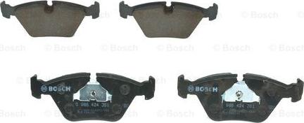 BOSCH 0 986 424 351 - Тормозные колодки, дисковые, комплект unicars.by