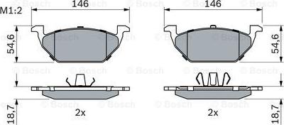 BOSCH 0 986 424 364 - Тормозные колодки, дисковые, комплект unicars.by