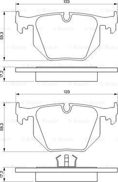 BOSCH 0 986 424 365 - Тормозные колодки, дисковые, комплект unicars.by