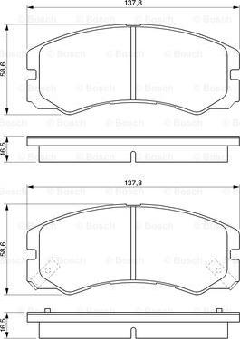 BOSCH 0 986 424 366 - Тормозные колодки, дисковые, комплект unicars.by