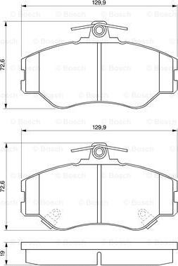 BOSCH 0 986 424 368 - Тормозные колодки, дисковые, комплект unicars.by