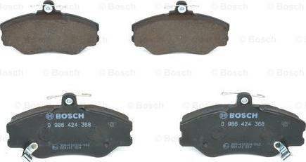 BOSCH 0 986 424 368 - Тормозные колодки, дисковые, комплект unicars.by