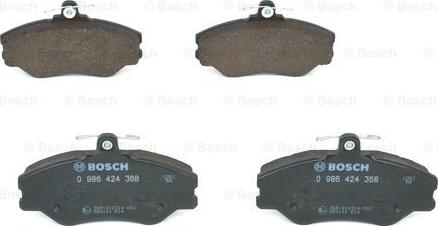 BOSCH 0 986 424 368 - Тормозные колодки, дисковые, комплект unicars.by