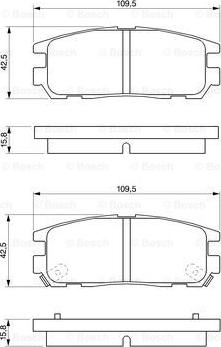 BOSCH 0 986 424 367 - Тормозные колодки, дисковые, комплект unicars.by