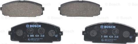 BOSCH 0 986 424 319 - Тормозные колодки, дисковые, комплект unicars.by