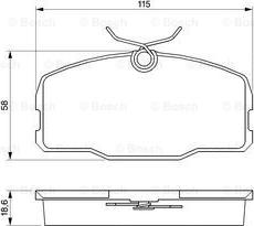 BOSCH 0 986 424 380 - Тормозные колодки, дисковые, комплект unicars.by