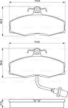 BOSCH 0 986 424 381 - Тормозные колодки, дисковые, комплект unicars.by