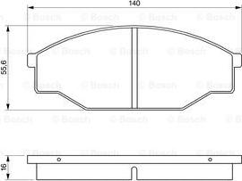 BOSCH 0 986 424 382 - Тормозные колодки, дисковые, комплект unicars.by