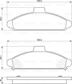 BOSCH 0 986 424 330 - Тормозные колодки, дисковые, комплект unicars.by