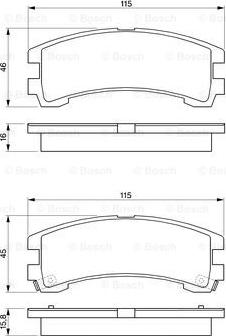 BOSCH 0 986 424 323 - Тормозные колодки, дисковые, комплект unicars.by