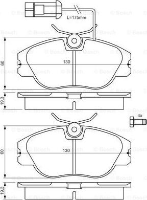 BOSCH 0 986 424 374 - Тормозные колодки, дисковые, комплект unicars.by