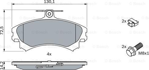 BOSCH 0 986 424 371 - Тормозные колодки, дисковые, комплект unicars.by