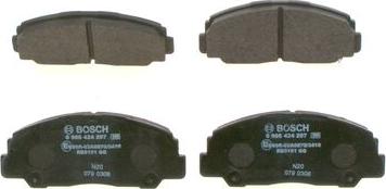 BOSCH 0 986 424 297 - Тормозные колодки, дисковые, комплект unicars.by