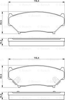 BOSCH 0 986 424 251 - Тормозные колодки, дисковые, комплект unicars.by