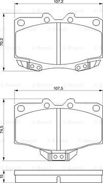 BOSCH 0 986 424 269 - Тормозные колодки, дисковые, комплект unicars.by