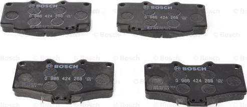 BOSCH 0 986 424 268 - Тормозные колодки, дисковые, комплект unicars.by