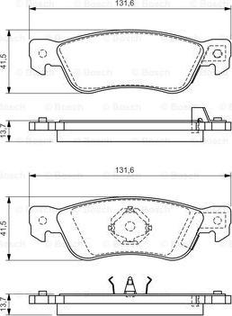 BOSCH 0 986 424 262 - Тормозные колодки, дисковые, комплект unicars.by