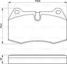 BOSCH 0 986 424 209 - Тормозные колодки, дисковые, комплект unicars.by